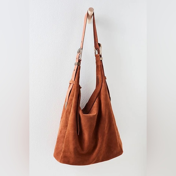 Free People Handbags - NWT Free People Westbound Suede Tote Sling Bag Z209